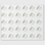 50 en fantastische salie groene eucalyptus verjaar cadeaupapier (Vlak)