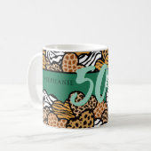 50 en fantastische stijlvolle Emerald Animal Print Koffiemok (Voorkant links)