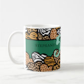 50 en fantastische stijlvolle Emerald Animal Print Koffiemok (Links)