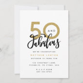 50 en fantastische uitnodiging voor verjaardagsfee (Voorkant)