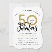 50 en fantastische uitnodiging voor verjaardagsfee (Voorkant)