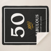 50 en fantastische verjaardag Sherpa Blanket Deken (Voorkant (horizontaal))