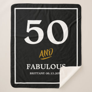 50 en fantastische verjaardag Sherpa Blanket Sherpa Deken