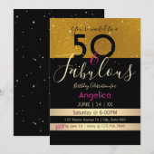 50 en fantastische verjaardagsfeest Kaart (Voorkant / Achterkant)