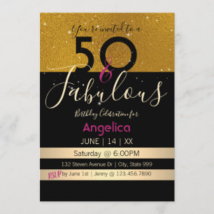 50 en fantastische verjaardagsfeest Kaart