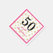 50 en fantastische verjaardagsfeestje papier serve servet (Hoek)