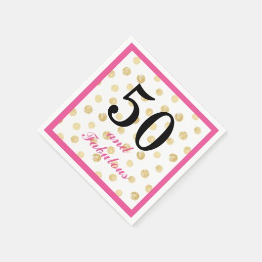 50 en fantastische verjaardagsfeestje papier serve servet (Hoek)