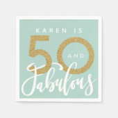 50 en fantastische verjaardagsfeestje servetten (Voorkant)