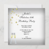 50- en Fantastische witte dress blauwe sequins Bir Kaart (Achterkant)