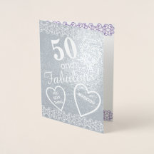 50 en fantastische zilveren verjaardagshart gepers