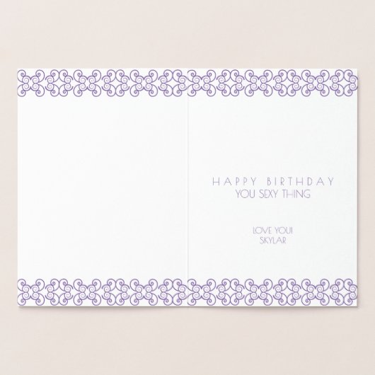 50 en fantastische zilveren verjaardagshart gepers folie kaarten (Binnen)