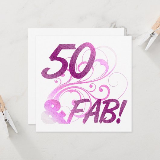 50 en feestdag kaart (Voorkant / Achterkant in situ)