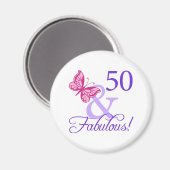 50 en feestdag magneet (Voorkant / Achterkant)