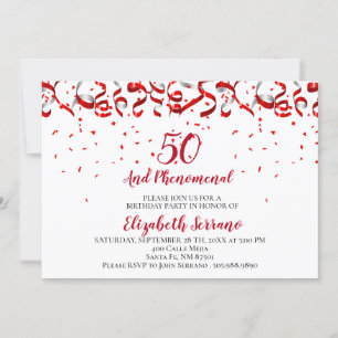 50 en fenomenale verjaardag kaart