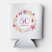 50 en Floral van de Waterverf van Fabulous Blikjeskoeler (Voorkant)