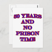 50 en geen gevangenisstraf briefkaart (Voorkant / Achterkant)
