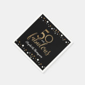 50 en geweldig 50e verjaardagsgoud servet (Hoek)