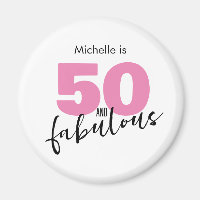 50 en geweldig 50th Birthday gift 50 roze