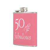 50 en geweldig Blush Roos 50th Birthday Heupfles (Links)