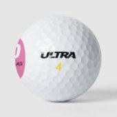 50 en geweldig cadeau 50th Birthday party roze Golfballen (Logo)