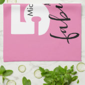 50 en geweldig cadeau 50th Birthday party roze Theedoek (Gevouwen)