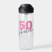 50 en geweldig cadeau 50th Birthday Pink Waterfles (Achterkant)