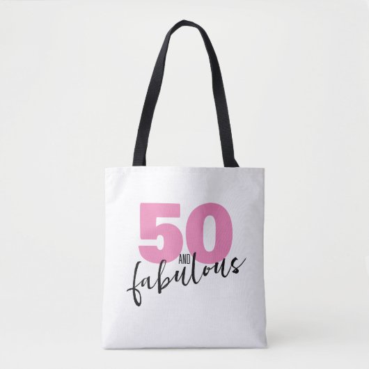 50 en geweldig cadeau 50th Verjaardag roze Tote Bag (Voorkant)