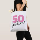 50 en geweldig cadeau 50th Verjaardag roze Tote Bag (Dichtbij)
