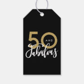 50 en geweldig cadeaulabel (Voorkant)