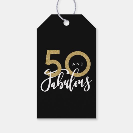 50 en geweldig cadeaulabel (Achterkant)