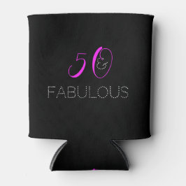 50 en geweldig | Chic Hot Pink Birthday Blikjeskoeler