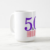 50 en geweldig | Elegante verjaardag Koffiemok (Voorkant links)