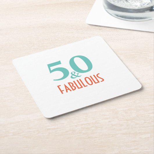 50 en geweldig kartonnen onderzetters (Schuin)