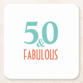 50 en geweldig kartonnen onderzetters