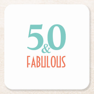 50 en geweldig kartonnen onderzetters