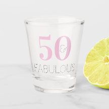 50 en geweldig | Modern Pink Birthday Party Favor