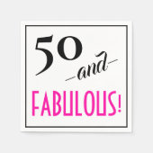 50 en geweldig! Retro 50ste verjaardag papier Servet (Voorkant)