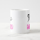 50 en geweldig! Retrotypografie 50ste verjaardag Grote Koffiekop (Voorkant)