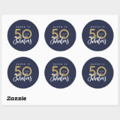 50 en geweldig ronde sticker (Vel)