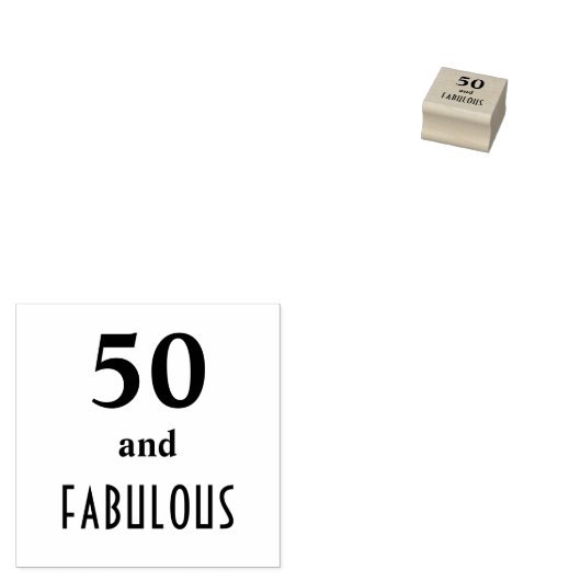 50 en geweldig rubberstempel (Gestempeld)