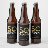 50 en geweldig stijlvol feest bier etiket (Flessen)