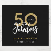 50 en geweldig stijlvol feest bier etiket (Enkel label)