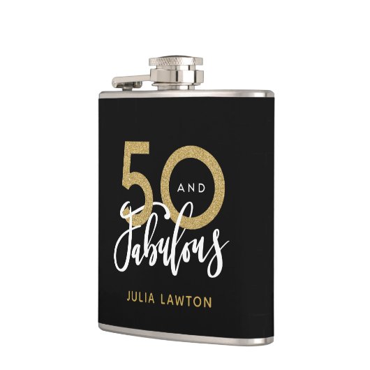 50 en geweldig stijlvol feest  heupfles (Links)