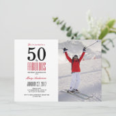 50 en geweldig | Uitnodiging voor 50e verjaardag (Staand voorkant)