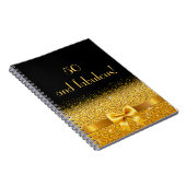 50 en geweldig zwart goudguestbook notitieboek (Rechterzijde)