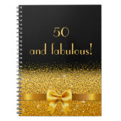 50 en geweldig zwart goudguestbook notitieboek (Voorkant)