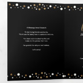 50 en geweldige 50e verjaardag Foto TriFold Drieluik Kaart (Binnenzijde eerst)