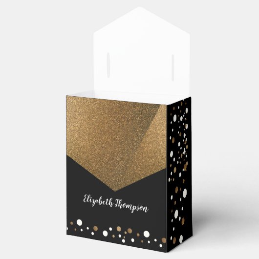 50 en geweldige 50e verjaardag Gold Confetti Bedankdoosjes (Geopend)