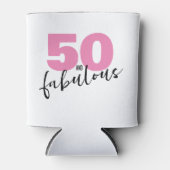 50 en geweldige 50e verjaardag Pink Blikjeskoeler (Voorkant)