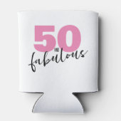 50 en geweldige 50e verjaardag Pink Blikjeskoeler (Achterkant)